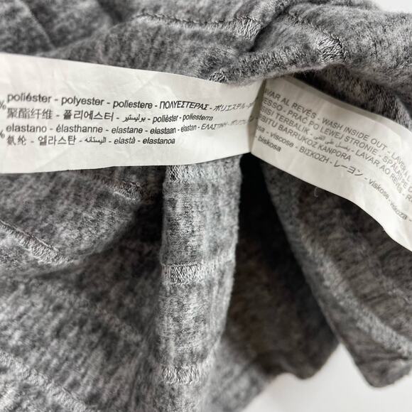 Zara Knit Crop Top Short Sleeves Gray Size Large - Picture 5 of 6